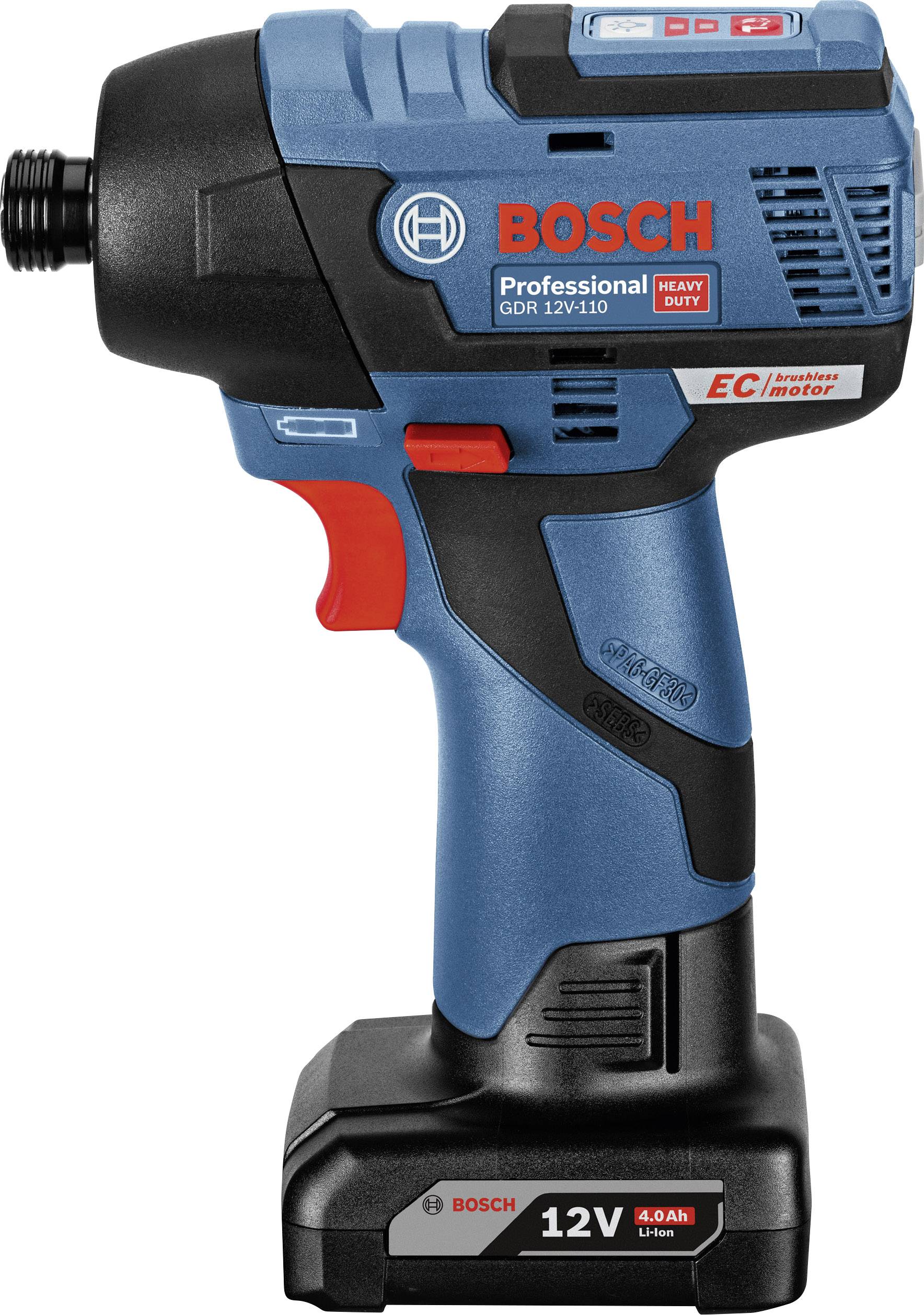 Bosch Professional GDR 12V-110 06019E0002 Mutterdragare batteri 110 Nm 12 V Antal batterier som ing&aring;r 0 Li-Ion exkl. batteri/laddare