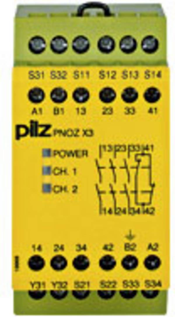 sigurnosni relej PNOZ X3 110VAC 24VDC 3n/o 1n/c 1so PILZ Radni napon (broj): 110 V/AC 3 zatvarač, 1 otvarač (Š x V x D) 45 x 87 x 121 mm  1 St.