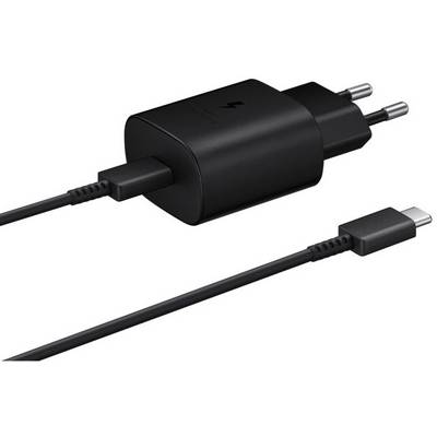Crni USB-C punjač s odvojivim kabelom, pogodan za brzo punjenje, Euro utikač.