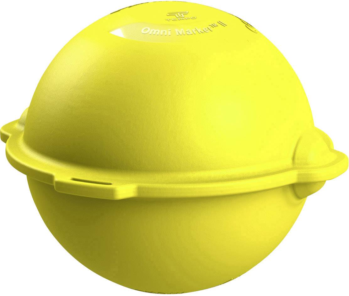 Žuti, kupolasti magnetski marker za lociranje i označavanje podzemnih kabela i vodova u tlu.