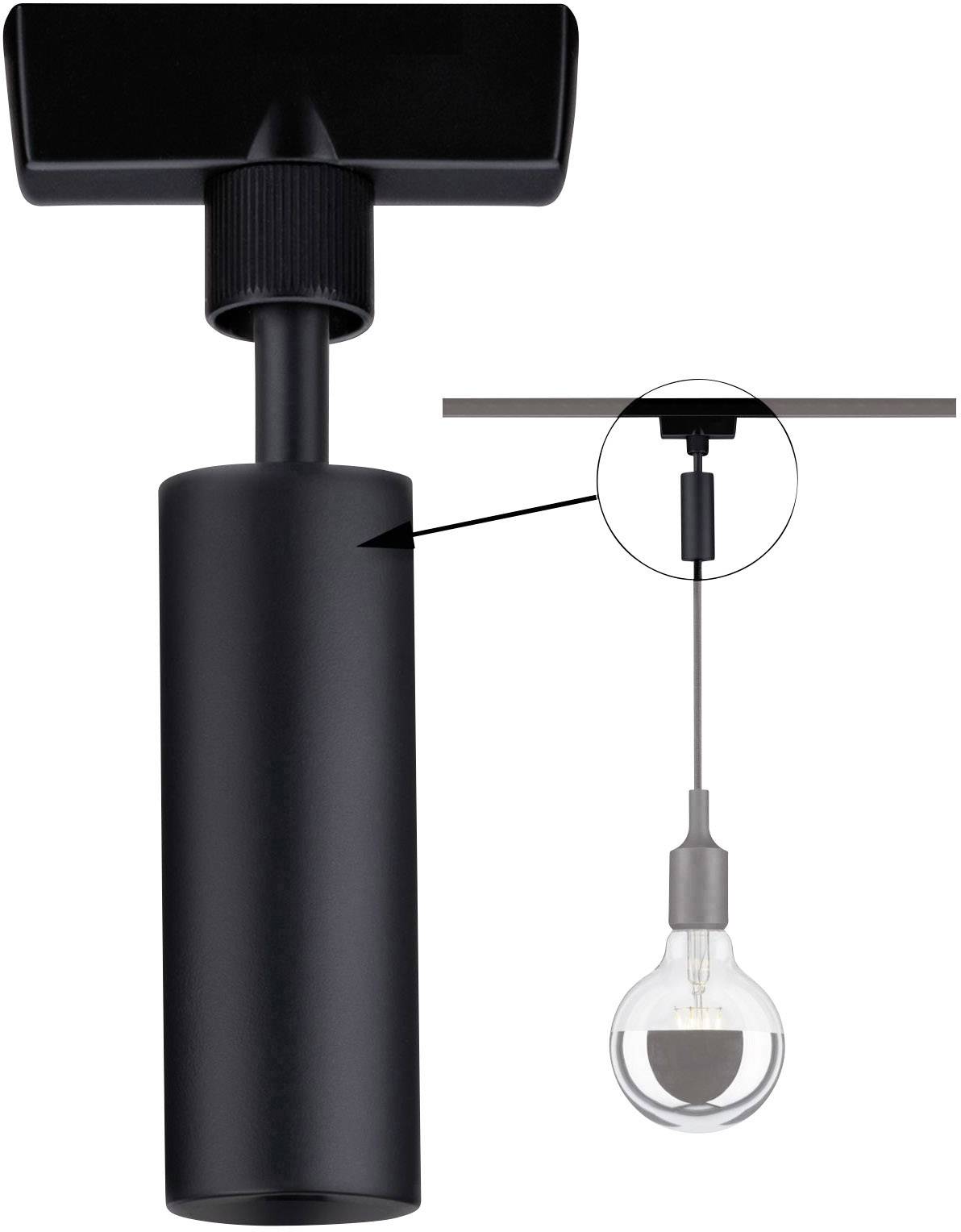 Magnetski stropni priključak u crnoj boji prikazuje kako se lampa može pričvrstiti na strop pomoću magneta.