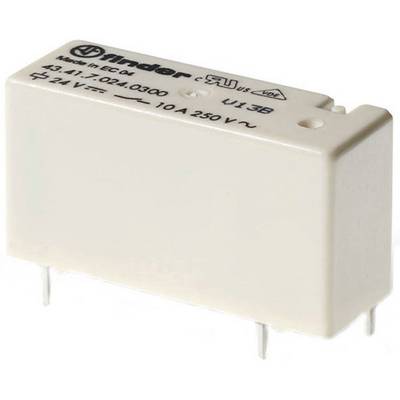 Bijeli relej Finder, model 43.31.7.024.0300, specifikacija 10 A i 250 V.