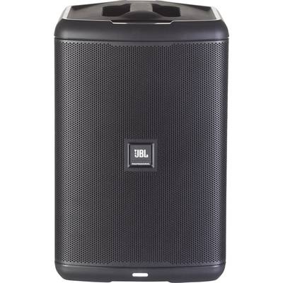 Crni prijenosni zvučnik s JBL logotipom, čvrste izradbe. Idealan za unutarnje i vanjske događaje.