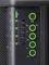 Crni audio uređaj sa zelenim LED prstenovima oko okretnih gumba, označen s CH1-CH4, Master Volume, Treble, Bass, Reverb.