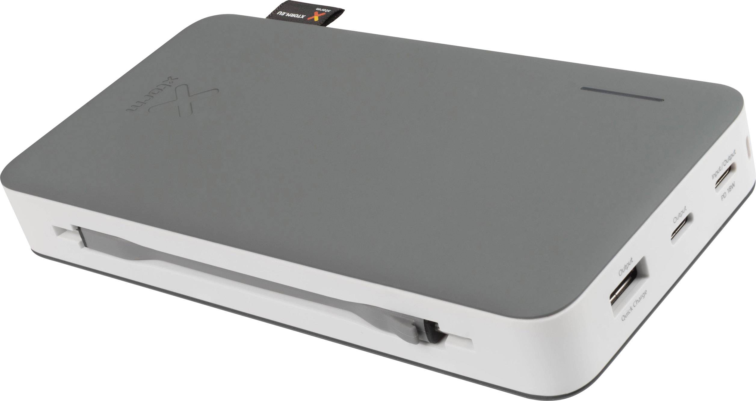 Xtorm by A-Solar Apollo powerbank (rezervna baterija) 15000 mAh Quick Charge 3.0 LiPo USB-C® siva, bijela prikaz statusa-7