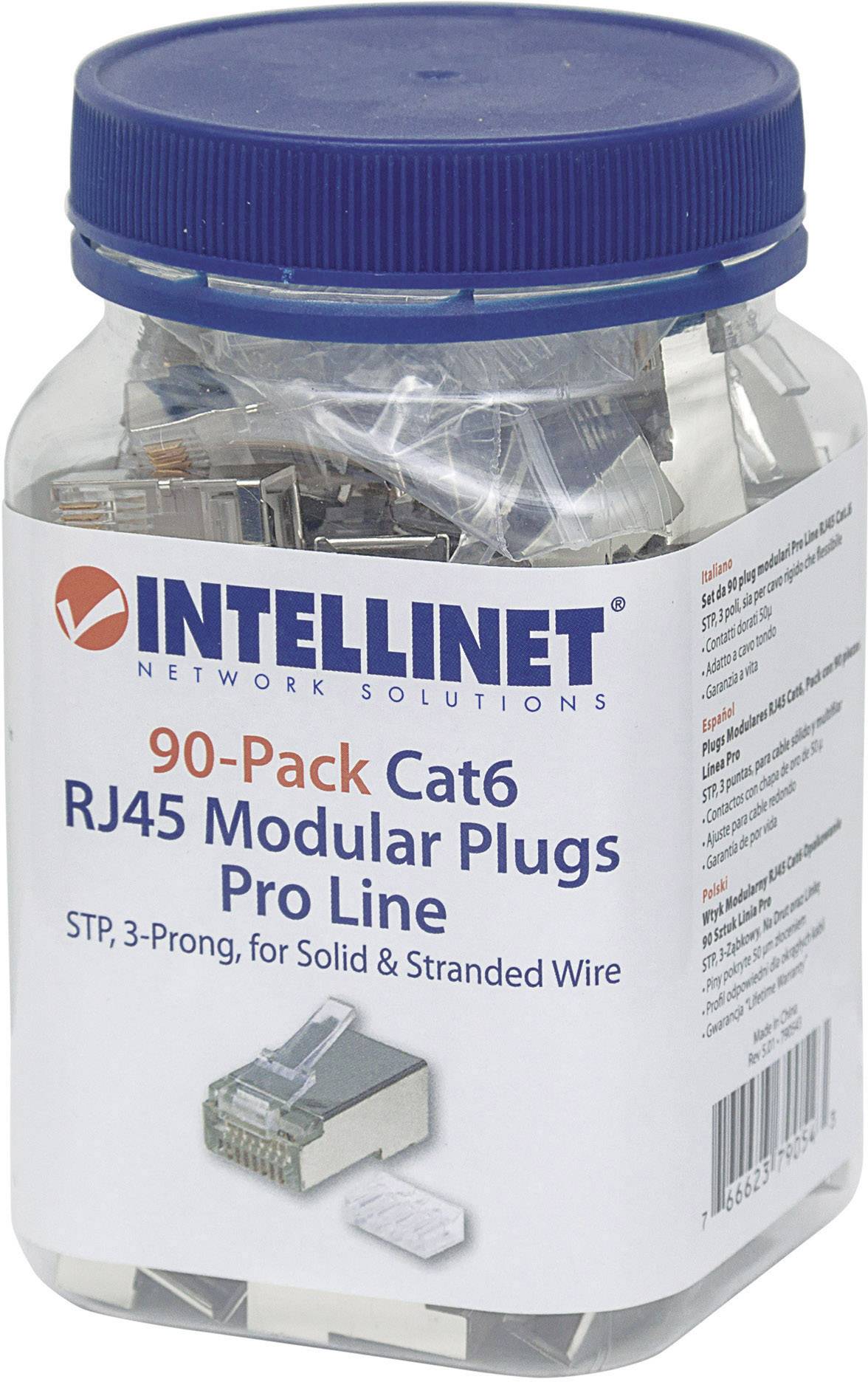 Intellinet 790543 krimp kontakt Broj polova 8P8C srebrna 90 St.