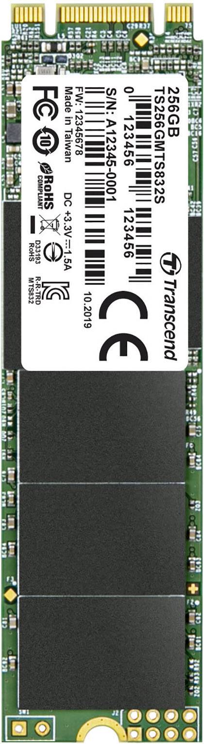 Transcend 832S 256 GB SATA M.2 SSD 2280 harde schijf M.2 SATA 6 Gb/s Retail TS256GMTS832S