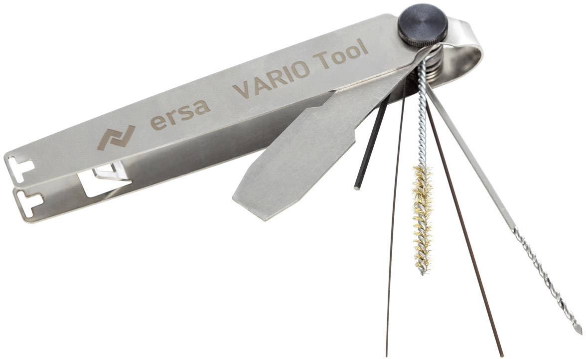 Višenamjenski alat s natpisom 'ersa VARIO Tool', opremljen različitim sklopivim alatima.
