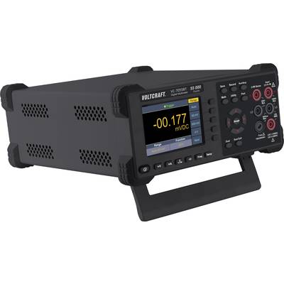 Digitalni stolni multimetar s LCD zaslonom pokazuje -0,177 mVDC. Uređaj ima nekoliko funkcijskih tipki i priključaka za električna mjerenja.