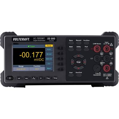 Voltcraft VC-7055BT digitalni multimetar s prikazom '-0.177 mVDC', nekoliko tipki i priključaka.