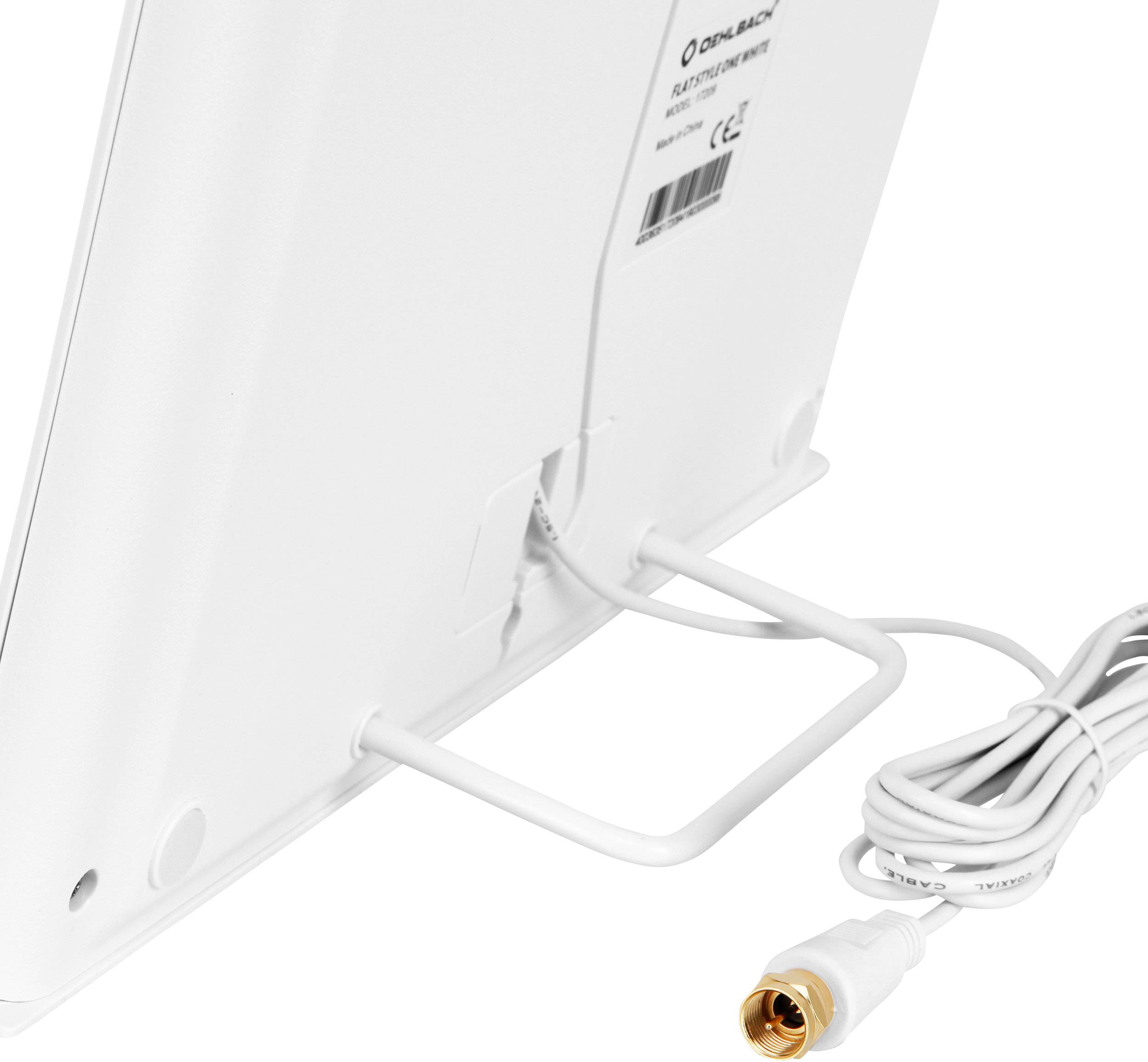 Oehlbach Flat Style One aktivna DVB-T/t2 ravna antena unutrašnje područje bijela-1