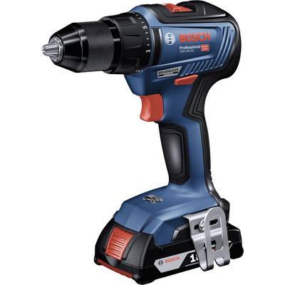 Akumulatorski odvijač, plava drška, crveni i crni detalji, marka Bosch Professional, za DIY poslove.