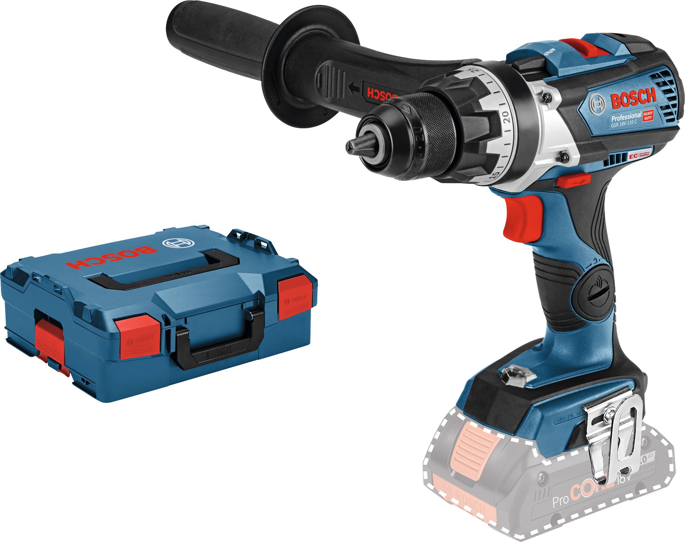 Bosch Professional GSR 18V-110 C 06019G0109 Borrskruvdragare batteri 18 V Li-Ion inkl. v&auml;ska, exkl. batteri/laddare