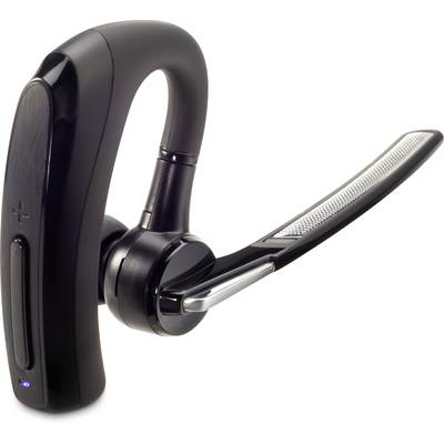 Crni Bluetooth slušalice s ručkom za uho i mikrofonskom rukom, pogodne za bežične telefonske pozive ili slušanje glazbe.