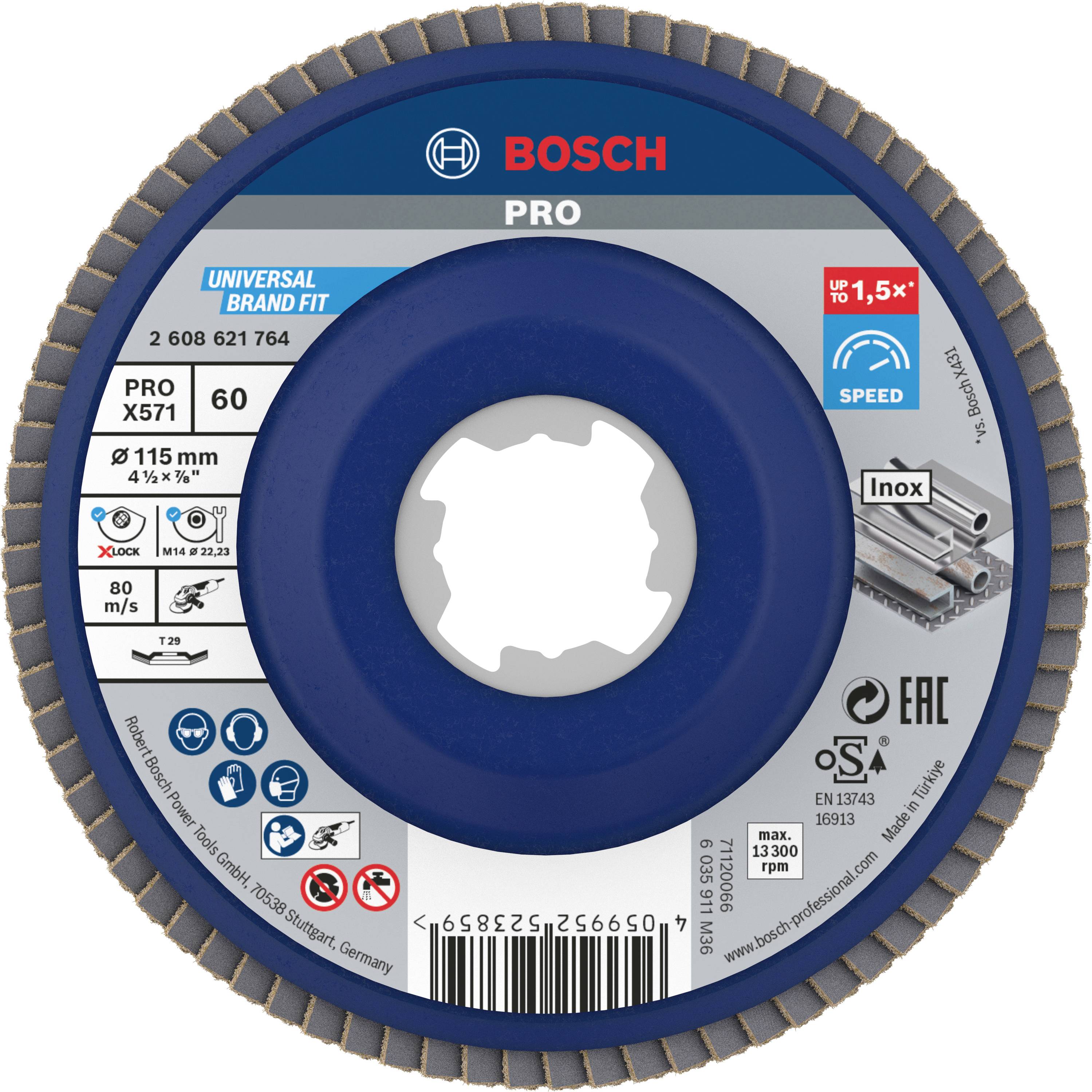 Bosch Accessories 2608621764 X-LOCK Lamellenschijf Diameter 115 mm 1 stuk(s)
