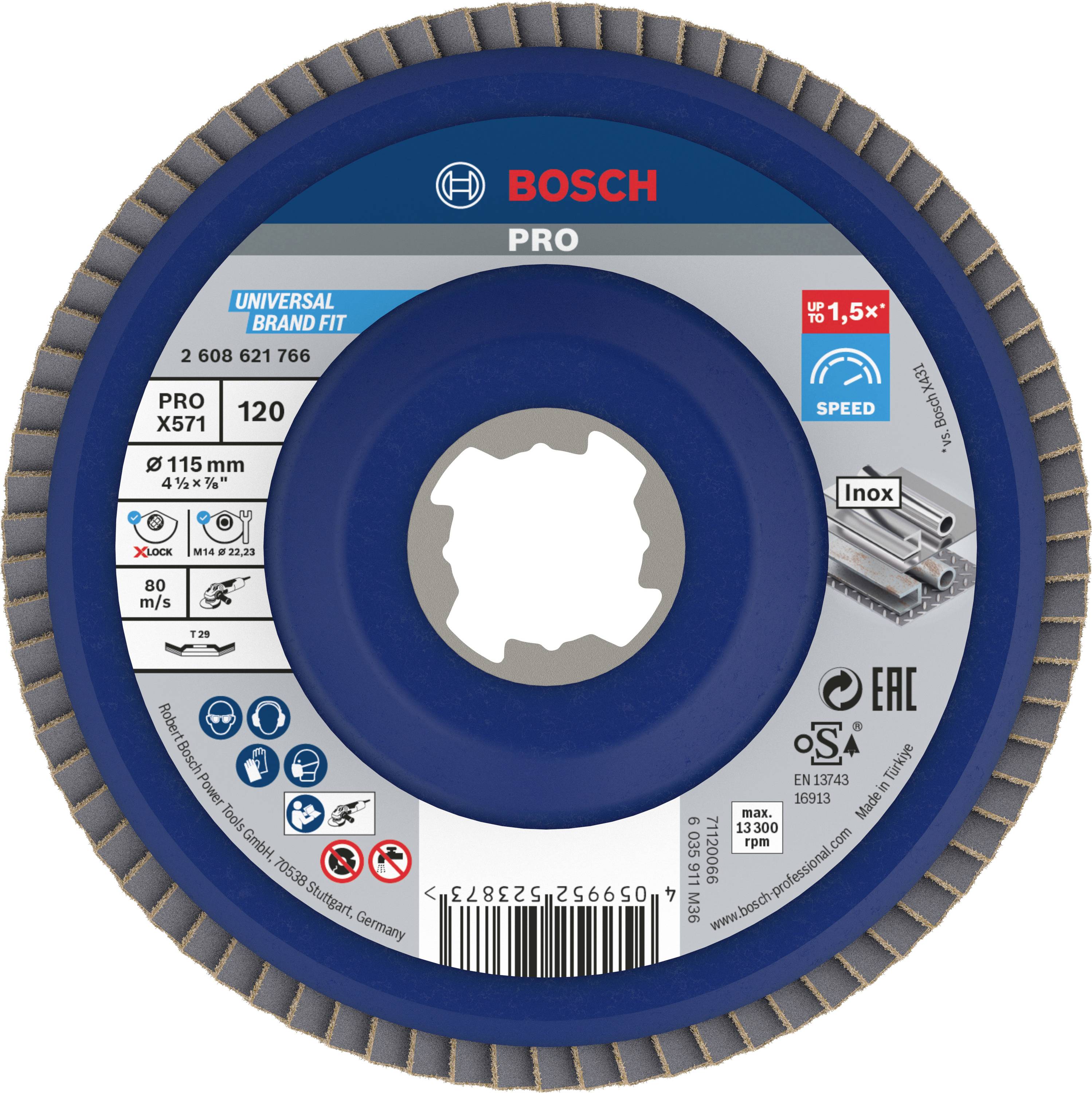 Bosch Accessories 2608621766 X-LOCK Lamellenschijf Diameter 115 mm 1 stuk(s)