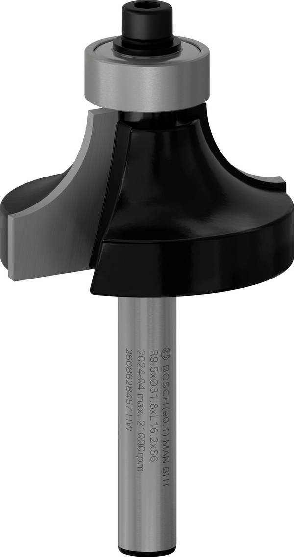 Rezač za zaobljenje 6 mm, R1 9,5 mm, D 31,8 mm, L 16,2 mm, G 57 mm Bosch Accessories 2608628457