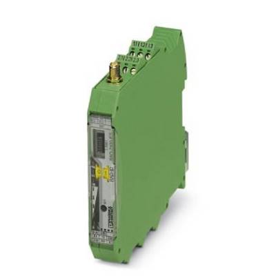 Zelena, pravokutna elektronička naprava s više priključaka na vrhu. Koristi se za industrijsku obradu signala.