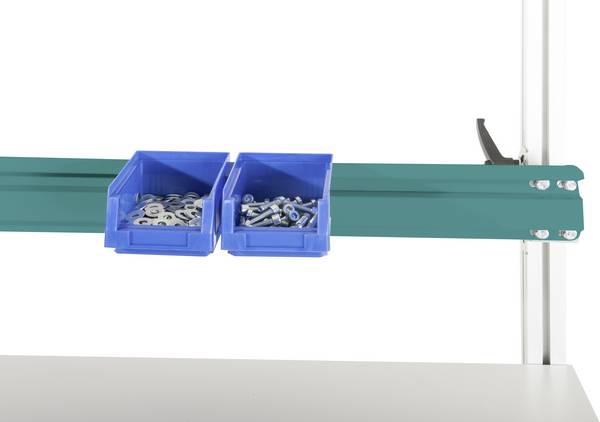 Manuflex LZ8324.5021 ESD ESD potporna šina za aluminijski portal za montažu, u vodeno plavoj boji RAL 5021, ŠxDxV = 1746 x 2 x 100 mm