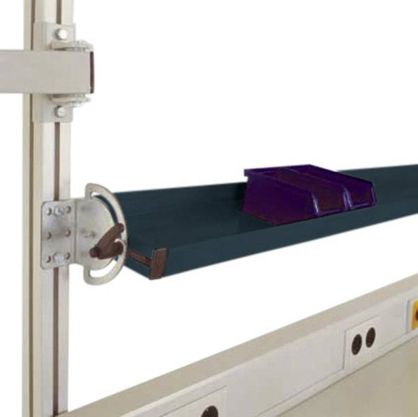 Manuflex LZ8303.7016 ESD Nagibna ESD konzola za pohranu za UNIVERSAL i CANTOLAB, korisna dubina 345 mm. Za širinu stola 1500 mm