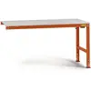 Manuflex LU6103.2001 ESD ESD radni stol UNIVERZALNI standardni dodatan stol s gumenom pločom, ŠxDxV = 1750 x 1200 x 760-870 mm crvena naranča