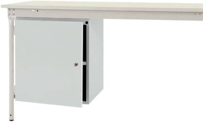 Manuflex ZB4953.7035 Behuizing onderbouw stationair, gebruiksh. 500 mm met 1 deur en legborden. Voor tafel diepte 800 mm