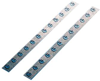 Manuflex ZB3020 Zijrails paar voor schotjes, voor fronthoogte 50 mm, bxdxh = 432 x 0,75 x 31 mm