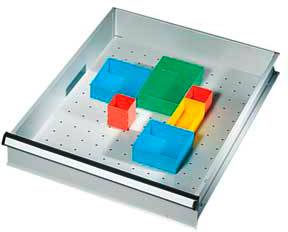 Manuflex ZB3051 10 lade reservoir rood voor behuizing lades met fronthoogte 100-300 mm, bxdxh = 54 x 54 x 45 mm