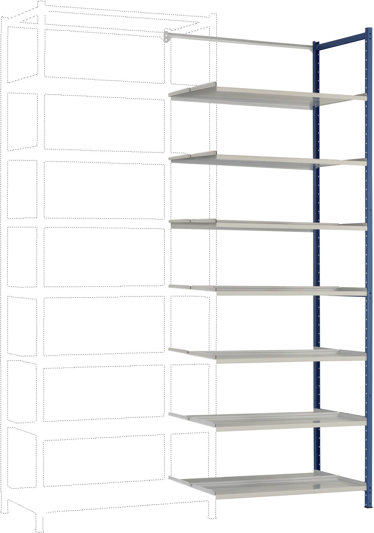 Manuflex RA2596.5007 Magazijnstelling uitbreidingsmodule (b x h x d) 930 x 2250 x 300 mm Staalbodem