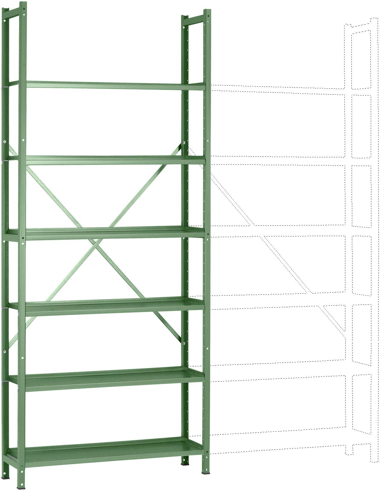 Manuflex RA3161.6011 Magazijnstelling basismodule (b x h x d) 1280 x 3000 x 700 mm Staalbodem