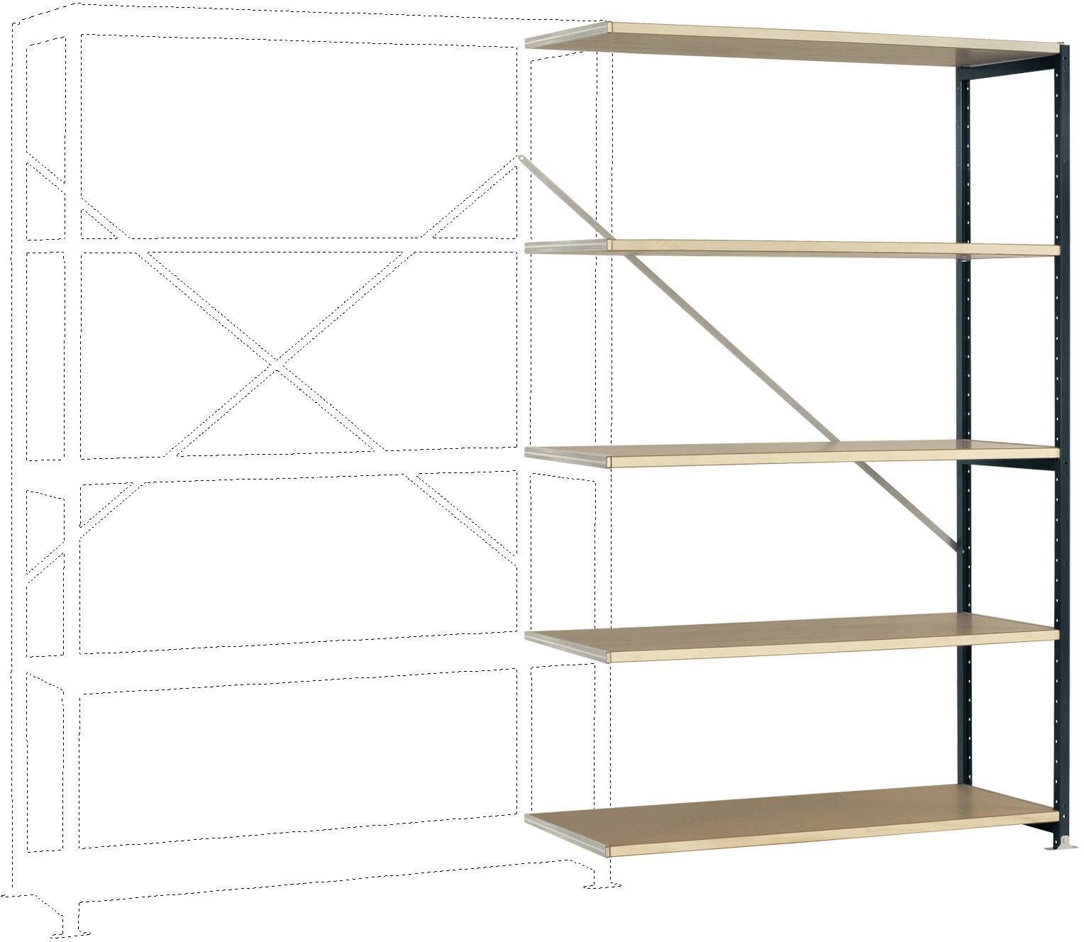 Manuflex RP1127.7016 Magazijnstelling uitbreidingsmodule (b x h x d) 960 x 2250 x 300 mm Hout