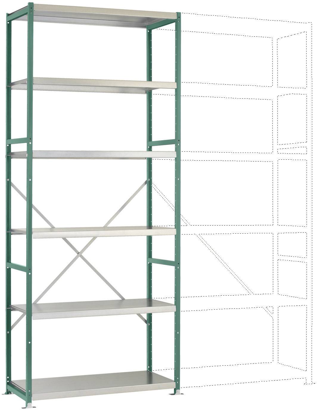 Manuflex RP1320.0001 Magazijnstelling basismodule (b x h x d) 1030 x 2500 x 600 mm Staalbodem