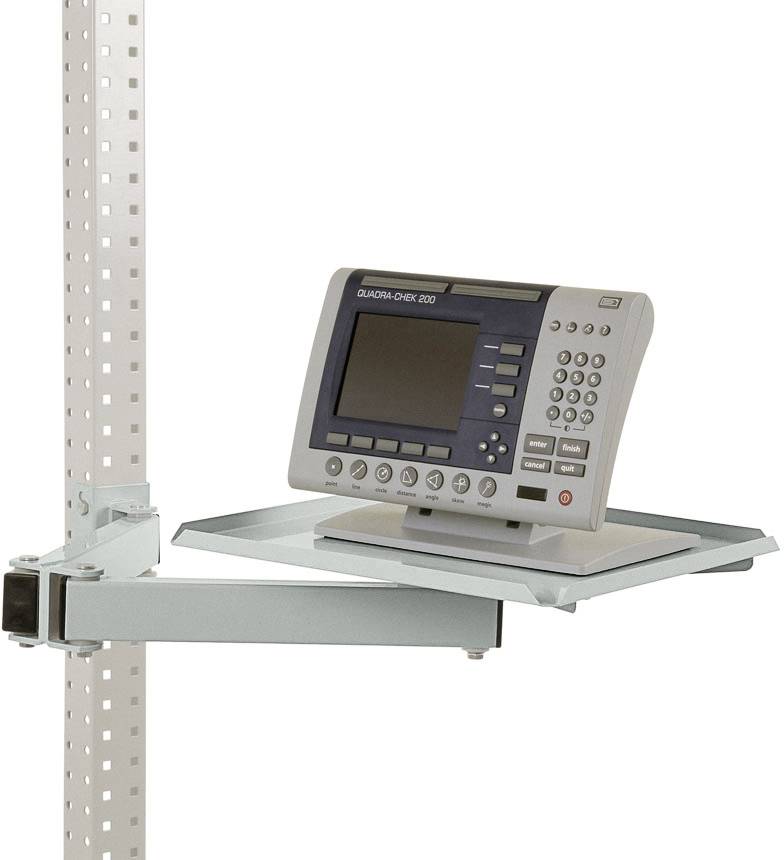 Manuflex ZB3568.7035 Legplank, draaibaar voor universele en professionele, bxd 370 x 370 mm, met dubbel scharnier zwenkarm