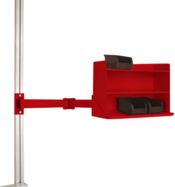Manuflex LZ8248.3003 ESD ESD držač police za prikaznu kutiju za UNIVERSAL i CANTOLAB s dvostrukim spojem, ŠxDxV = 435 x 165 x 120 mm