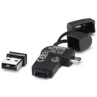 USB adapter s više priključaka, uključujući USB, micro-USB i još jedan utikač, otvoren je i leži na bijeloj površini.