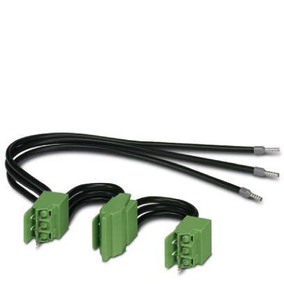 Zeleni kabel s tri priključka pričvršćena za crne žice. Uglavnom se koristi u električnim instalacijama.