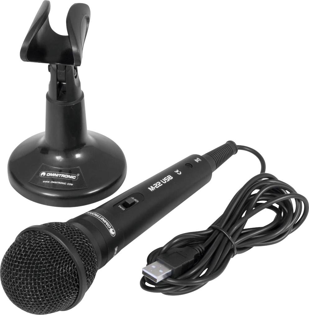 Mikrofon s USB kabelom i stalkom. Idealan za audio snimanja i kompatibilan s računalima za digitalne primjene.