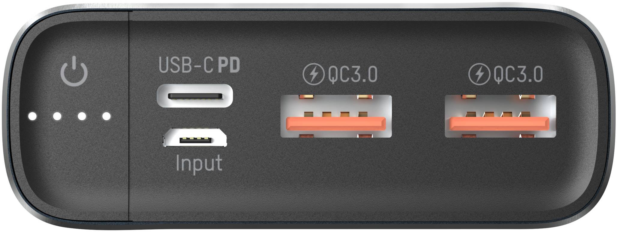 Ansmann 20Ah PD powerbank (rezervna baterija) 20000 mAh Power Delivery, Quick Charge 3.0 LiPo crna prikaz statusa-5