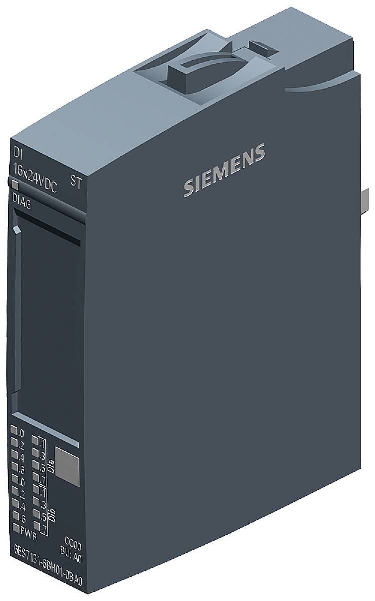 Elektronički modul s oznakom 'DI 16x24VDC ST'. Funkcionira kao digitalni ulaz za automatizacijske sustave.