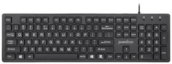 Perixx PERIBOARD-117 P DE B PS2 tipkovnica njemačka, qwertz crna