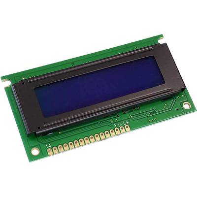 Zeleni LCD zaslon s crnim okvirom ekrana i zlatnim priključnim pinovima na dnu, montiran na tiskanu pločicu.
