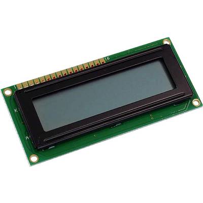 Pravokutni LCD display modul s crnim okvirom i zlatnim konektorima na zelenoj tisknoj pločici.