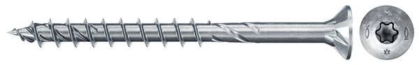 Fischer 670382 Power-Fast II vijak za iverice 5 mm 80 mm T-profil    čelik galvansko pocinčani 100 St.
