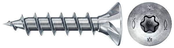 Fischer 670130 Power-Fast II vijak za iverice 3.5 mm 16 mm T-profil    čelik galvansko pocinčani 1000 St.