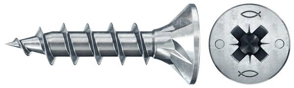 Fischer 670284 Power-Fast II CZF vijak za iverice 4.5 mm 16 mm križni pozidriv    čelik galvansko pocinčani 300 St.