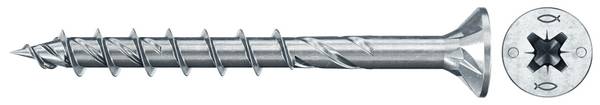 Fischer 670525 Power-Fast II vijak za iverice 6 mm 80 mm križni pozidriv    čelik galvansko pocinčani 100 St.