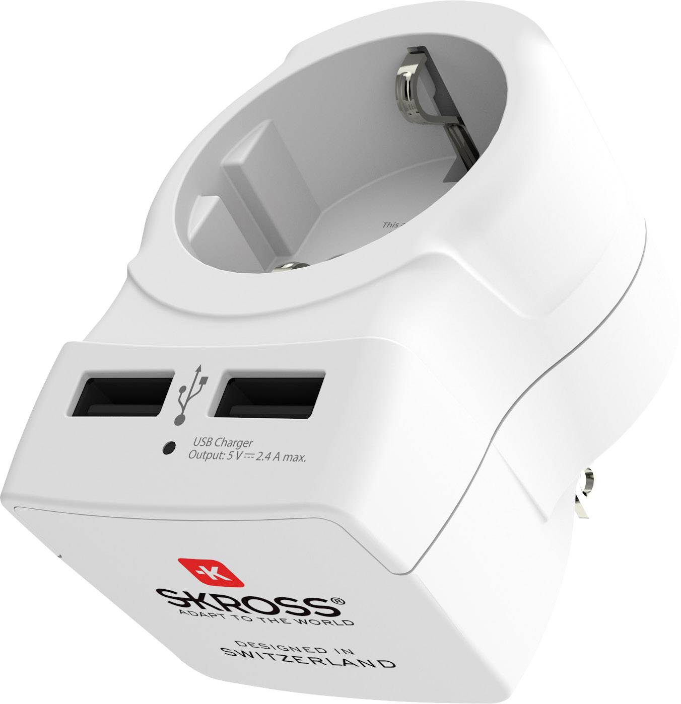 Skross 1500281-1 putni utikač Europe to US USB (Bulk)