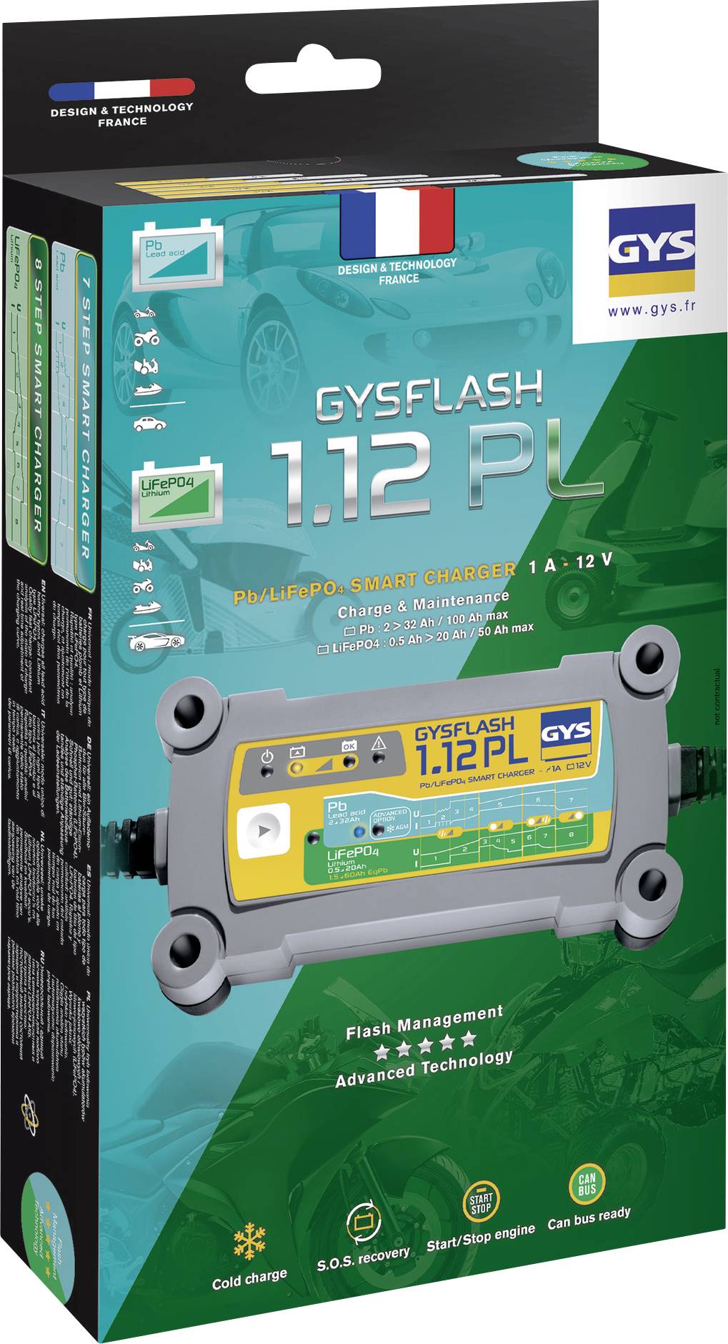 GYS GYSFLASH 1.12 PL 026902 automatski punjač 12 V 1 A-5