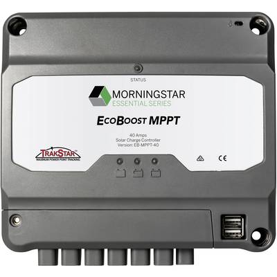 Solarni regulator punjenja marke Morningstar, model 'EcoBoost MPPT', s više priključaka i USB utičnicom, 40 ampera.