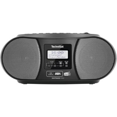 Crni prijenosni digitalni radio na zaslonu prikazuje '16:00', 'STAR*SAT' i 'Shaun Mendes'. Vidljivi su utori za USB i slušalice.